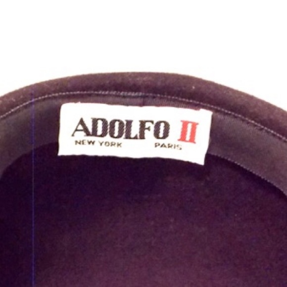 80s Vintage Adolfo Hat Gothic runway beaded cross - Picture 6 of 7